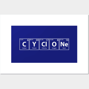 Cyclone (C-Y-Cl-O-Ne) Periodic Elements Spelling Posters and Art